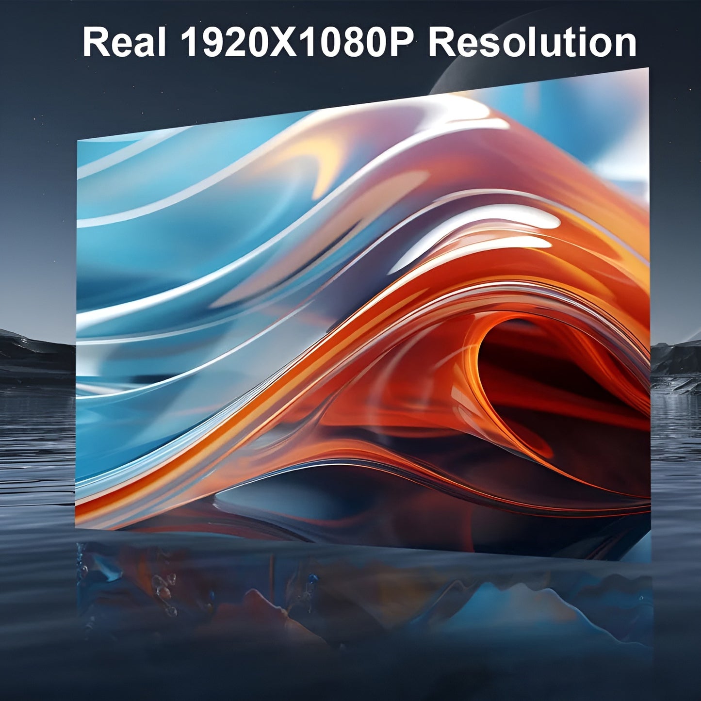 HY350 Projector 580ANSI Android11 4K 1920*1080P Dual Wifi6 Voice Control Allwinner H713 Electronic Focus BT5.0 Home Office Cinema Projector