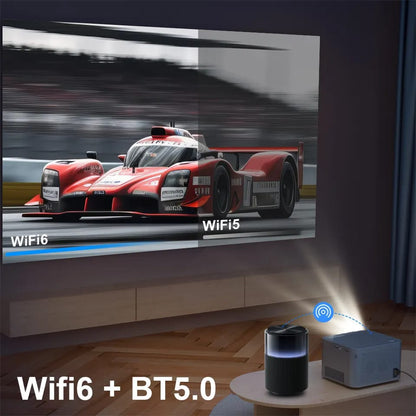 HY350 Projector 580ANSI Android11 4K 1920*1080P Dual Wifi6 Voice Control Allwinner H713 Electronic Focus BT5.0 Home Office Cinema Projector